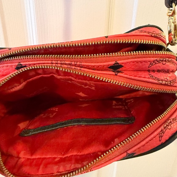 MCM Scarlet Visetos Two Compartment Crossbody Bag - Picture 4 of 5